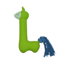 Load image into Gallery viewer, Bud&#39;z Jouet en latex avec &quot;Squeaker&quot; - Lama - Vert à queue bleue

