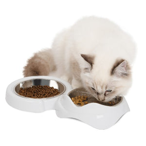 Bol de nourrissage Catit PIXI, double, blanc