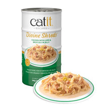 Load image into Gallery viewer, Garnitures Catit Divine Shreds, Poulet avec foie et brocoli en gelée, 4 x conserves de 85 g
