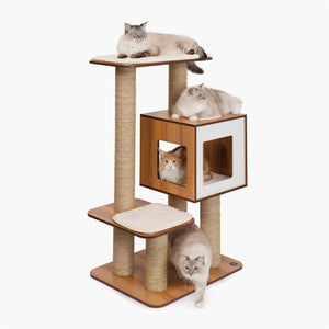 Meuble Catit Vesper Base Géante, noyer, 89 x 64 x 133 cm