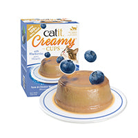 Load image into Gallery viewer, Mousses Catit Creamy Cups, Thon et poulet avec bleuets, 4 x 25g
