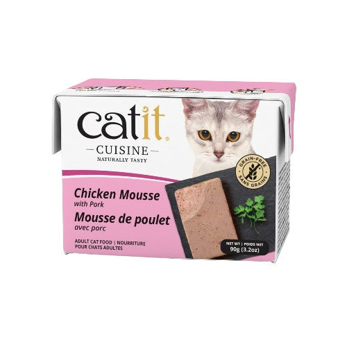 Nourriture humide Catit Cuisine, Mousse de poulet avec jambon, 90 g