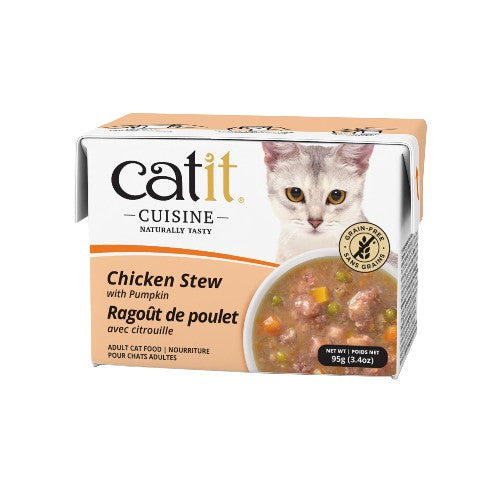 Nourriture humide Catit Cuisine, Ragoût de poulet avec citrouille, 95 g