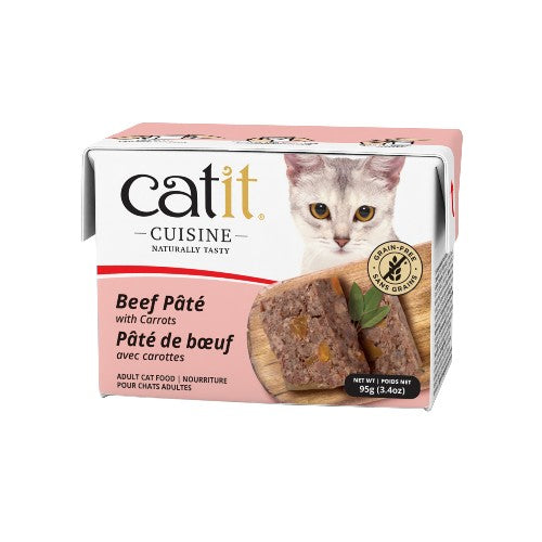 Nourriture humide Catit Cuisine, Pâté de bœuf avec carottes, 95 g