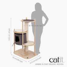 Load image into Gallery viewer, Arbre à chat Catit Vesper, moyen, 72 x 57,5 x 124,5 cm (28,3 x 22,6 x 49 po)
