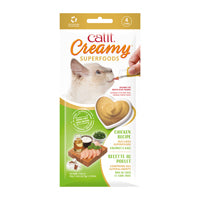 Gâteries Catit Creamy avec superaliments, Poulet, noix de coco et chou frisé, paquet de 4