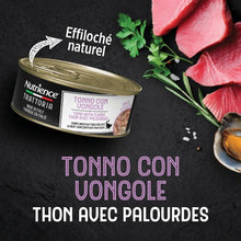 Load image into Gallery viewer, Conserve pour chat Nutrience Trattoria 70 gr - Effiloché aux thon avec palourdes
