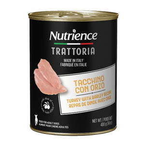 Conserve pour chien Nutrience Trattoria 400 gr - Pâté à la dinde avec orge