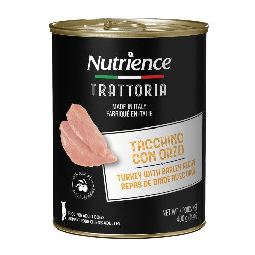 Conserve pour chien Nutrience Trattoria 400 gr - Pâté à la dinde avec orge