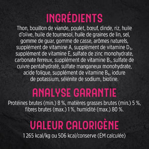 Conserve pour chien Nutrience Trattoria 400 gr - Pâté au thon avec riz