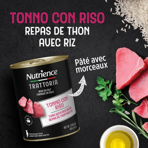 Conserve pour chien Nutrience Trattoria 400 gr - Pâté au thon avec riz