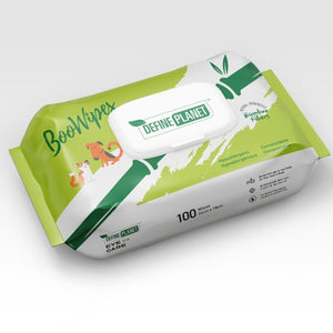 Define Planet "Boowipes" Lingettes en fibre de bambou, Soins des yeux - Pqt 100