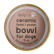 Load image into Gallery viewer, Dexypaws Bol en céramique pour chien 15 oz - Marbré rose blush avec accent doré
