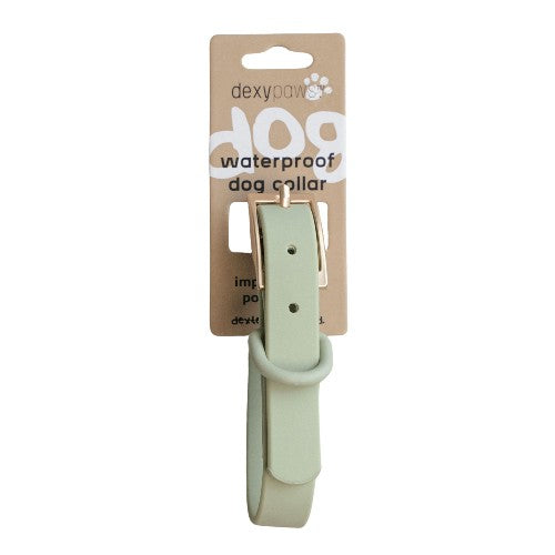 Dexypaws Collier imperméable pour chien, Vert sauge