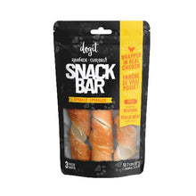 Load image into Gallery viewer, Dogit Gâteries Snack Bar - Spirales de peau de bœuf enrobées de poulet - 12,7 cm - Paquet de 3
