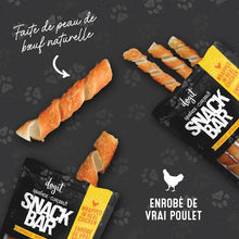 Load image into Gallery viewer, Dogit Gâteries Snack Bar - Spirales de peau de bœuf enrobées de poulet - 12,7 cm - Paquet de 3
