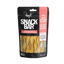 Load image into Gallery viewer, Dogit Gâteries Snack Bar - Torsades de collagène au saumon - 12,7 cm - Paquet de 10
