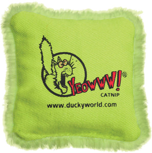 YEOWWW! ducky world - oreiller vert