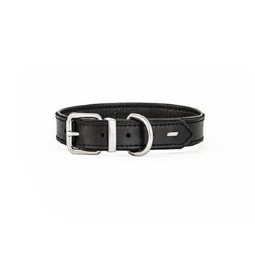 Ezydog Collier Oxford en cuir, Noir