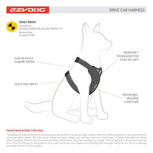 Ezydog Harnais de sécurité Drive, Noir