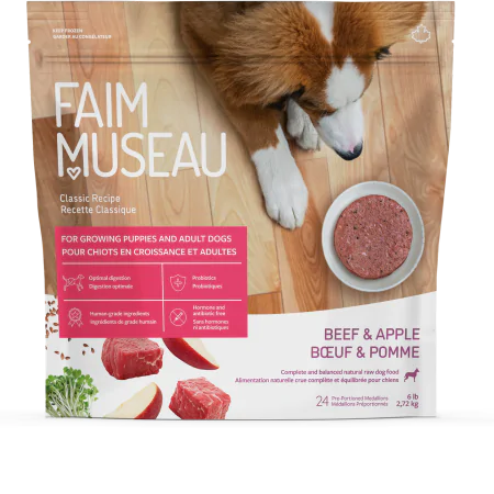 Nourriture crue pour chien Faim Museau - Bœuf & Pomme