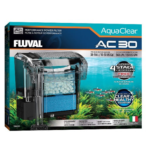 Fluval Filtre à moteur AC30 AquaClear, 38-114 L (10-30 gal)