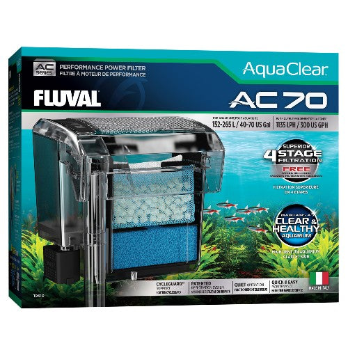 Fluval Filtre à moteur AC70 AquaClear, 152-265 L (40-70 gal)