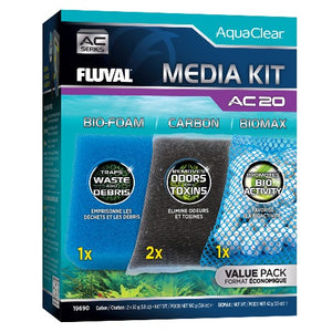 Fluval Ensemble de masses filtrantes pour filtre à moteur AC20 AquaClear