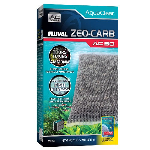 Fluval Masse filtrante Zeo-Carb pour filtre à moteur AC50 AquaClear, 90 g