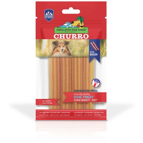 Himalayan Dog Chew Gâteries churro avec bacon
