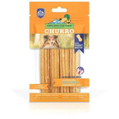 Himalayan Dog Chew Gâteries churro avec beurre d'arachides