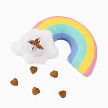 Load image into Gallery viewer, Hugsmart "Meow Buddies" Jouet avec cachette à gâteries pour Chat - Duo licorne &amp; arc-en-ciel
