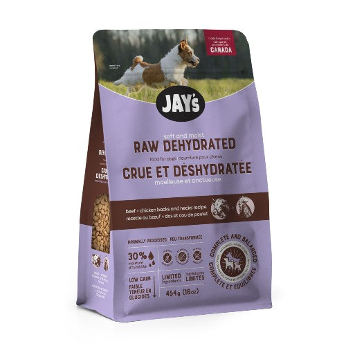 Jay's Nourriture crue & déshydratée pour chien, Recette au boeuf