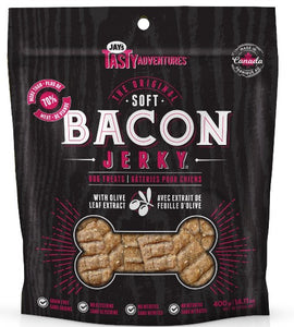 Jay's Tasty Adventures Gâteries pour chien, Jerky tendre de bacon