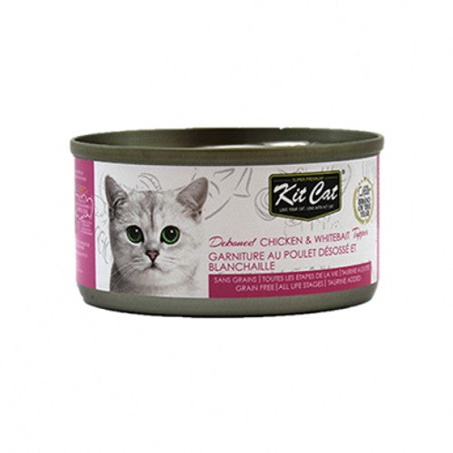 Conserve pour chat Kit Cat - Garniture Poulet et blanchaille 80g