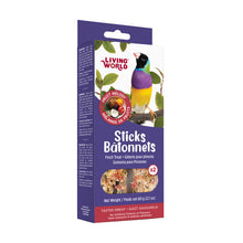 Load image into Gallery viewer, Living World Gâteries pour calopsittes - Bâtonnets aux fruits - Paquet de 2 - 90 gr
