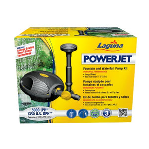 Pompe équipée PowerJet 1350 Laguna pour cascade et fontaine, pour bassin jusqu’à 10 000 L (2 600 gal US)