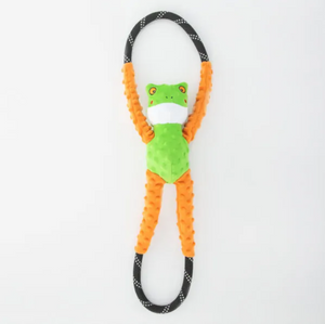 Jouet pour chien peluche Zippy Paws, Rope tugz Grenouille