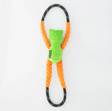 Load image into Gallery viewer, Jouet pour chien peluche Zippy Paws, Rope tugz Grenouille
