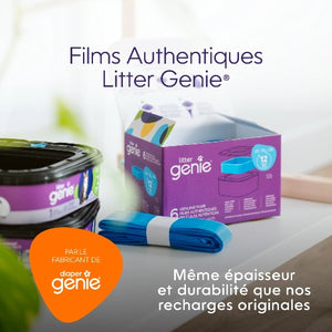 Litter Genie Films authentiques, Paquet de 3, Dure jusqu'à 6 mois