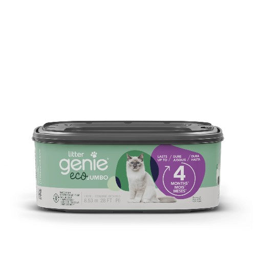 Litter Genie Recharge Jumbo Eco pour poubelle Litter Genie, Dure jusqu'à 4 mois