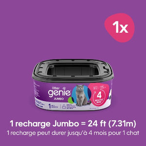 Litter Genie Recharge Jumbo pour poubelle Litter Genie, Dure jusqu'à 4 mois