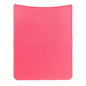 Messy Cats Tapis de litière en silicone, Rouge
