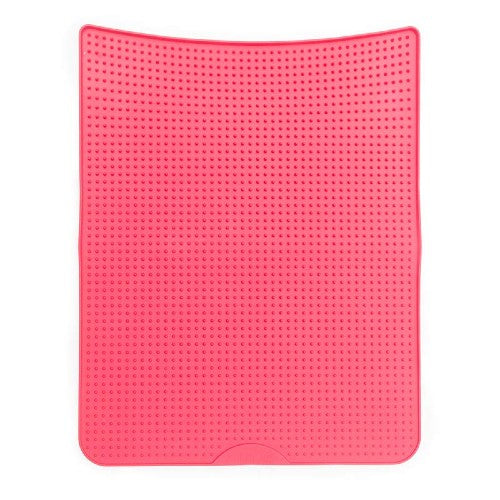 Messy Cats Tapis de litière en silicone, Rouge