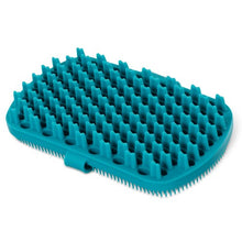 Load image into Gallery viewer, Messy Mutts Brosse de toilettage à double face en silicone, Bleue
