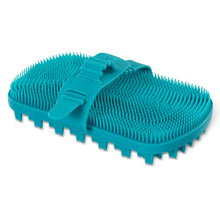 Load image into Gallery viewer, Messy Mutts Brosse de toilettage à double face en silicone, Bleue
