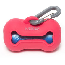 Load image into Gallery viewer, Messy Mutts Distributeur à sacs de ramassage en silicone, Rouge
