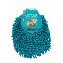 Load image into Gallery viewer, Messy Mutts Gant de toilettage en microfibre chenille, Bleu
