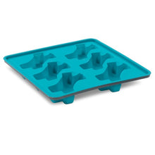 Load image into Gallery viewer, Messy Mutts Moule à sucettes glacées en silicone avec cadre (6 friandises), Bleu
