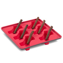 Load image into Gallery viewer, Messy Mutts Moule à sucettes glacées en silicone avec cadre (6 friandises), Melon
